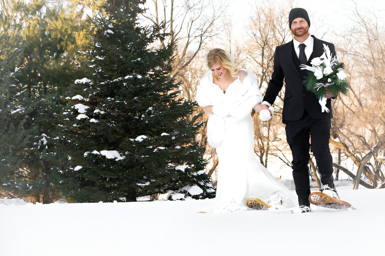 outdoor winter wedding dress